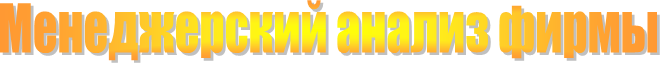 Менеджерский анализ фирмы