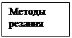 Подпись: Методы резания 