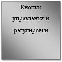 Подпись: Кнопки управления и регулировки 