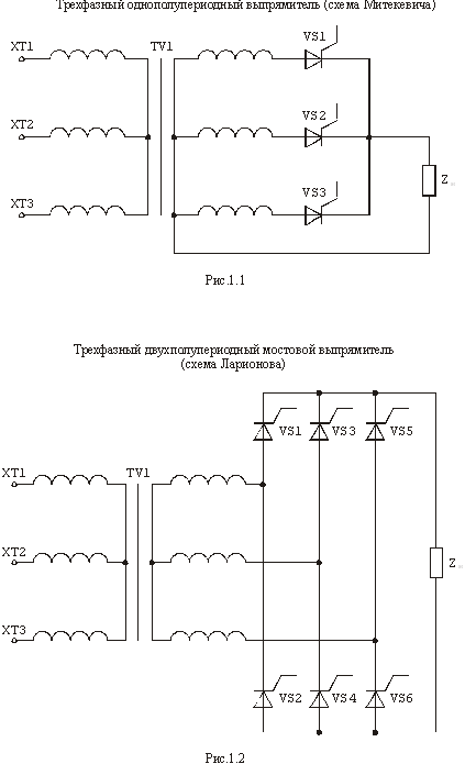 Курсовая работа по теме Неуправляемые и управляемые выпрямители